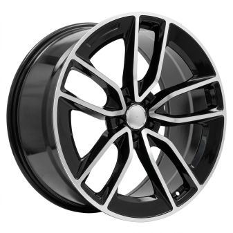 Alu kola Racing Line B5949, 22x11.5 5x112 ET47, černá + leštění (zátěžová)