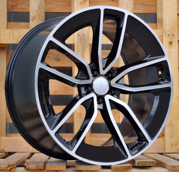 Alu kola Racing Line B5949, 22x10 5x112 ET55, černá + leštění (zátěžová)