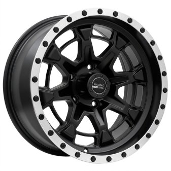 Alu kola Racing Line B5995, 17x9 5x127 ET-6, černá matná + leštěný límec