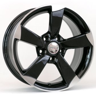 Alu kola Racing Line BK217, 17x7.5 5x112 ET35, černá + leštění
