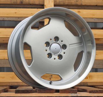 Alu kola Racing Line BK632, 17x8 5x112 ET35, stříbrná + leštěný límec