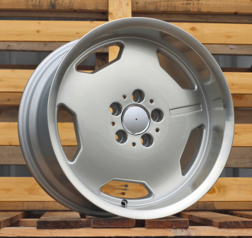 Alu kola Racing Line BK632, 17x7.5 5x112 ET25, stříbrná + leštěný límec