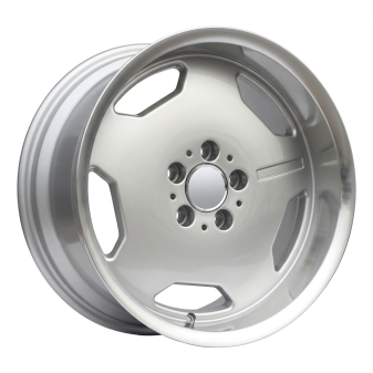 Alu kola Racing Line BK632, 17x8 5x112 ET35, stříbrná + leštěný límec
