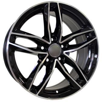 Alu kola Racing Line BK690, 20x9 5x130 ET60, černá + leštění