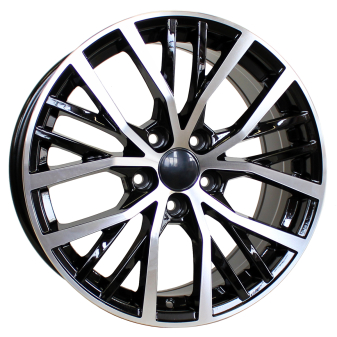 Alu kola Racing Line BK952, 17x7.5 5x100 ET45, černá + leštění