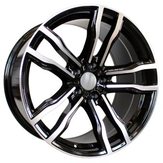 Alu kola Racing Line BY588, 21x10.5 5x120 ET40, černá + leštění