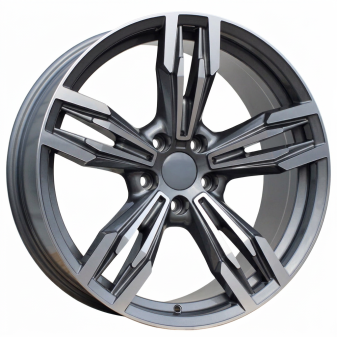 Alu kola Racing Line BY983, 17x8 5x120 ET34, šedivá + leštění