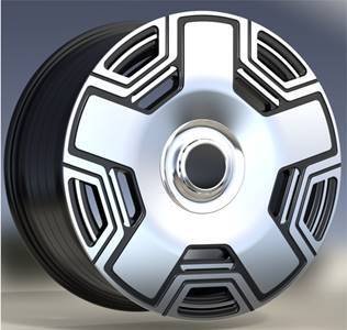 Alu kola Racing Line F3053, 22x10 5x130 ET35, černá + leštění (zátěžová)