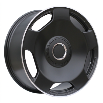 Alu kola Racing Line F5133, 22x10 5x130 ET36, černá matná + leštěný límec (zátěžová)