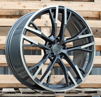 Alu kola Racing Line F726, 21x9 5x112 ET30, šedivá + leštění (zátěžová)