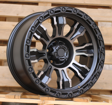 Alu kola Racing Line FBX087, 17x9 5x127 ET-10, černá matná + leštění