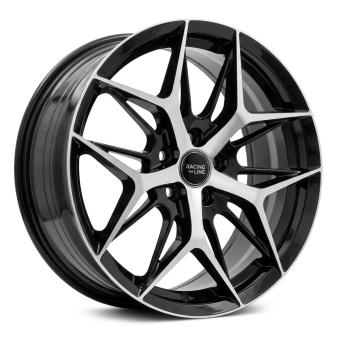 Alu kola Racing Line FBX114, 17x7 5x114.3 ET40, černá + leštění
