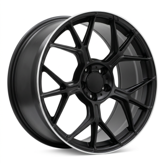 Alu kola Racing Line FBX120, 18x8 5x112 ET42, černá + leštěný límec (zátěžová)