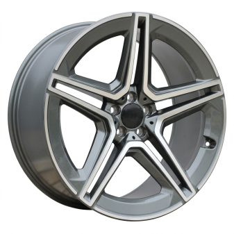 Alu kola Racing Line FBX142, 22x9.5 5x112 ET45, šedivá + leštění (zátěžová)