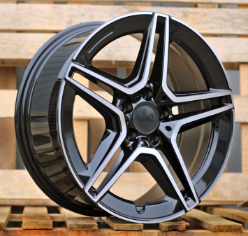 Alu kola Racing Line FBX142, 22x11.5 5x112 ET47, černá + leštění (zátěžová)