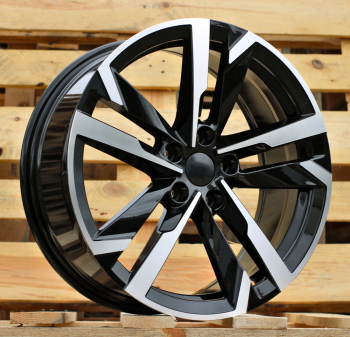 Alu kola Racing Line FBX254, 18x7.5 5x100 ET39, černá + leštění