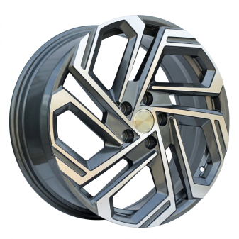 Alu kola Racing Line FBX345, 18x7.5 5x114.3 ET51, šedivá + leštění