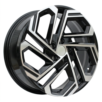 Alu kola Racing Line FBX345, 19x7.5 5x114.3 ET51, černá + leštění (zátěžová)