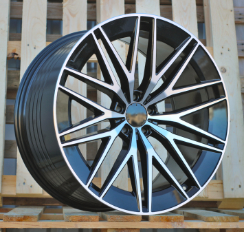 Alu kola Racing Line FBX387, 22x10 5x112 ET56, černá + leštění (zátěžová)