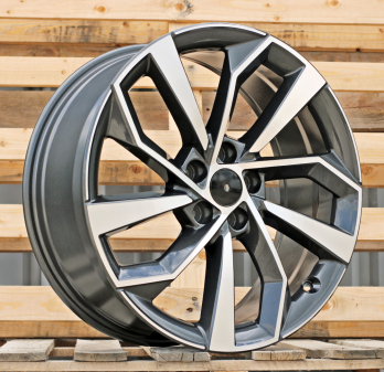 Alu kola Racing Line FBX507, 19x8 5x112 ET39, šedivá + leštění