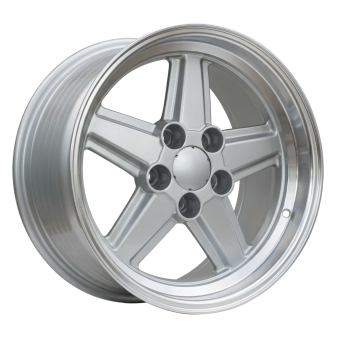 Alu kola Racing Line FD5938, 17x9 5x112 ET24, stříbrná + leštěný límec