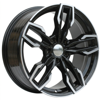 Alu kola Racing Line FE170, 19x8.5 5x120 ET38, černá + leštění