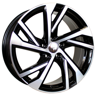 Alu kola Racing Line FE183, 17x7.5 5x108 ET40.5, černá + leštění