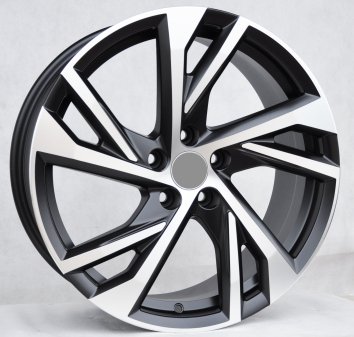 Alu kola Racing Line FE183, 18x8 5x108 ET45, černá matná + leštění