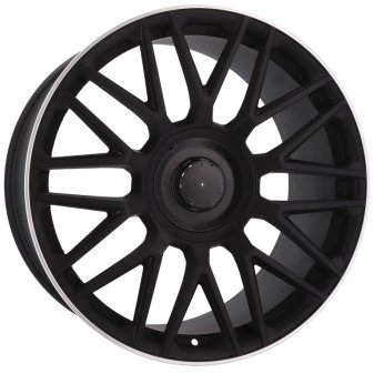 Alu kola Racing Line FE230, 20x9.5 5x112 ET38, černá matná + leštěný límec (zátěžová)