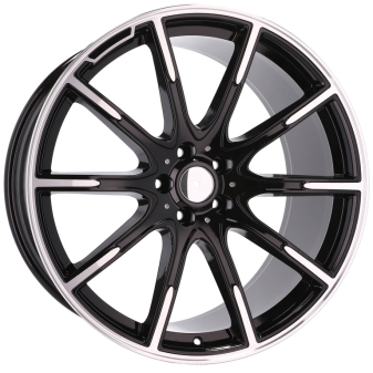 Alu kola Racing Line FE236, 19x9 5x112 ET49, černá + leštění (zátěžová)