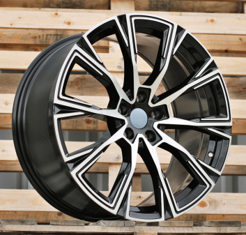 Alu kola Racing Line H3122F, 20x8.5 5x112 ET25, černá + leštění