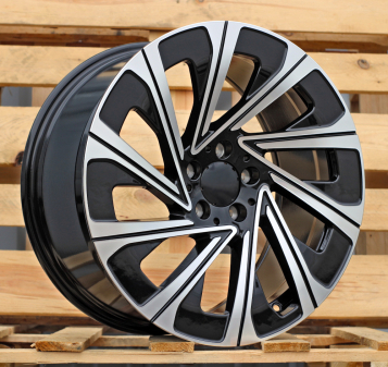 Alu kola Racing Line H3141F, 19x9.5 5x112 ET51, černá + leštění (zátěžová)