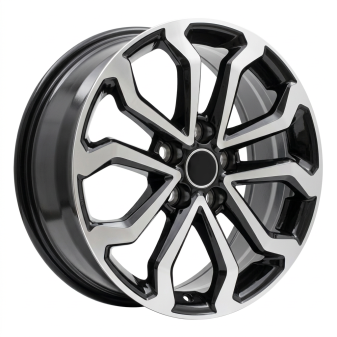 Alu kola Racing Line H3349F, 17x6.5 5x114.3 ET35, černá + leštění
