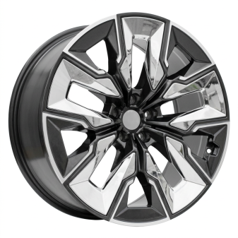 Alu kola Racing Line H3447F, 21x9 5x112 ET24, šedivá + leštění (zátěžová)
