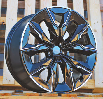 Alu kola Racing Line H3447F, 21x9 5x112 ET24, černá + leštění (zátěžová)