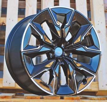 Alu kola Racing Line H3447F, 21x10.5 5x112 ET44, černá + leštění (zátěžová)
