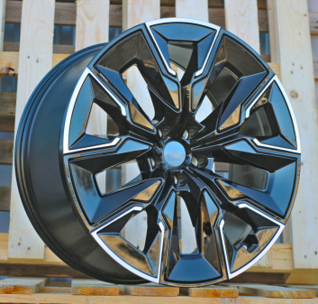 Alu kola Racing Line H3447F, 21x10.5 5x112 ET44, černá + leštění (zátěžová)