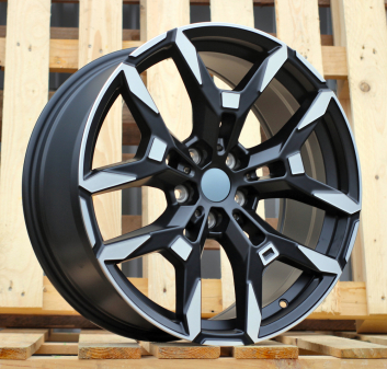 Alu kola Racing Line H3456F, 19x8.5 5x112 ET26, černá matná + leštění