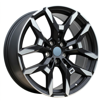 Alu kola Racing Line H3456F, 19x8 5x112 ET27, černá matná + leštění