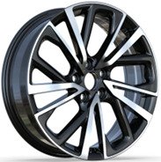 Alu kola Racing Line H3568F, 19x7 5x114.3 ET35, černá + leštění