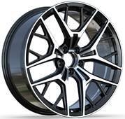 Alu kola Racing Line H3573F, 20x10 5x112 ET48.1, černá + leštění