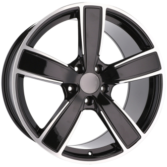 Alu kola Racing Line H5082, 22x11 5x130 ET58, černá + leštění (zátěžová)
