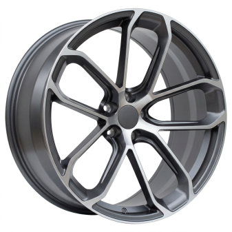 Alu kola Racing Line H5084, 20x10 5x130 ET45, šedivá matná + leštění (zátěžová)