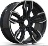 Alu kola Racing Line H581, 16x7 5x120 ET35, černá + leštění
