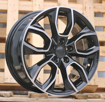 Alu kola Racing Line H593, 16x7 5x112 ET45, černá + leštění