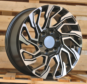 Alu kola Racing Line H964F, 18x8 6x139.7 ET25, černá + leštění (zátěžová)