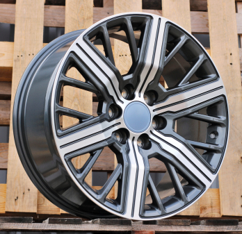 Alu kola Racing Line H965D, 20x8.5 6x139.7 ET25, šedivá + leštění (zátěžová)