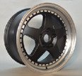 Alu kola Racing Line HE750, 17x8 5x120 ET34, stříbrná + leštěný límec