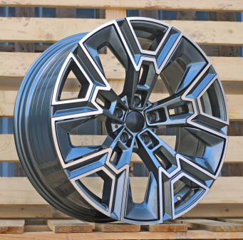 Alu kola Racing Line HF5220, 20x8.5 5x112 ET25, šedivá + leštění (zátěžová)