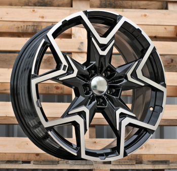 Alu kola Racing Line HF5223, 20x8 5x112 ET46, černá + leštění (zátěžová)